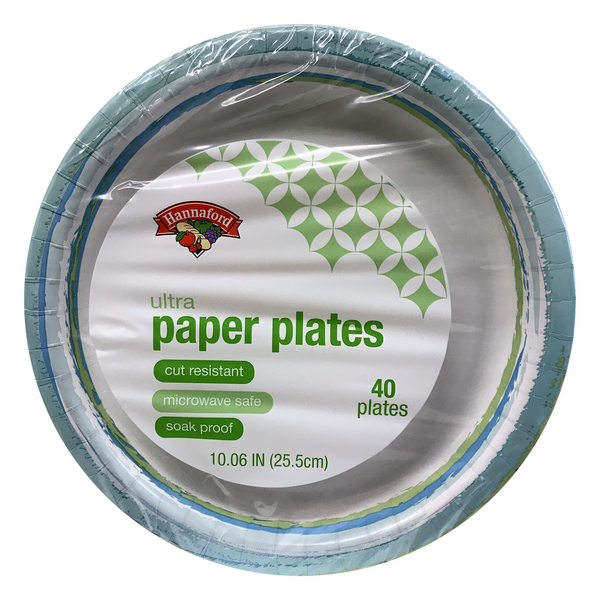 Hannaford Ultra Paper Plates 10 1/16 inch