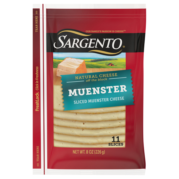 Sargento Natural Muenster Cheese Slices - 11 ct