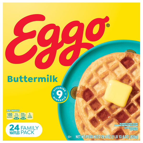 Eggo Buttermilk Waffles Family Pack - 24 ct