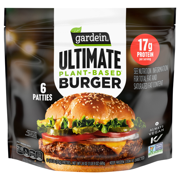 Gardein Ultimate Plant Based Burger Patties - 6 ct Frozen