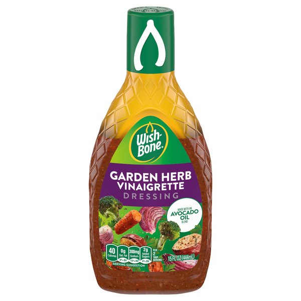 Wish-Bone Garden Herb Vinaigrette Dressing Made with Avocado Oil Blend
