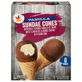 Our Brand Vanilla Ice Cream Sundae Cones - 8 ct