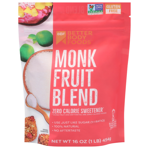 Better Body Foods Zero Calorie Monk Fruit Blend Sweetener