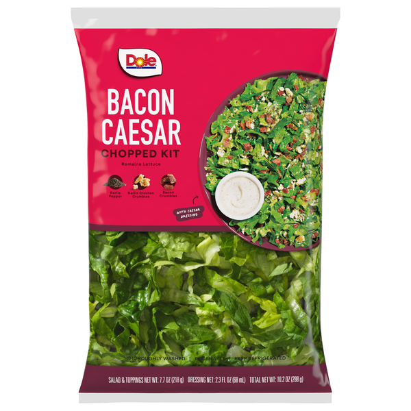 Dole Chopped Bacon Caesar Salad Kit