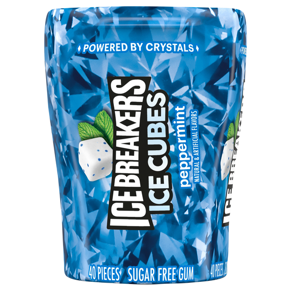 Ice Breakers Ice Cubes Sugar Free Peppermint Chewing Gum