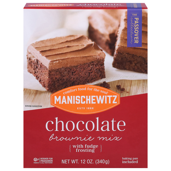 Manischewitz Chocolate Brownie Mix with Fudge Frosting Kosher For Passover