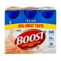 BOOST Plus Creamy Strawberry 14g Protein Complete Nutritional Drink - 6 pk