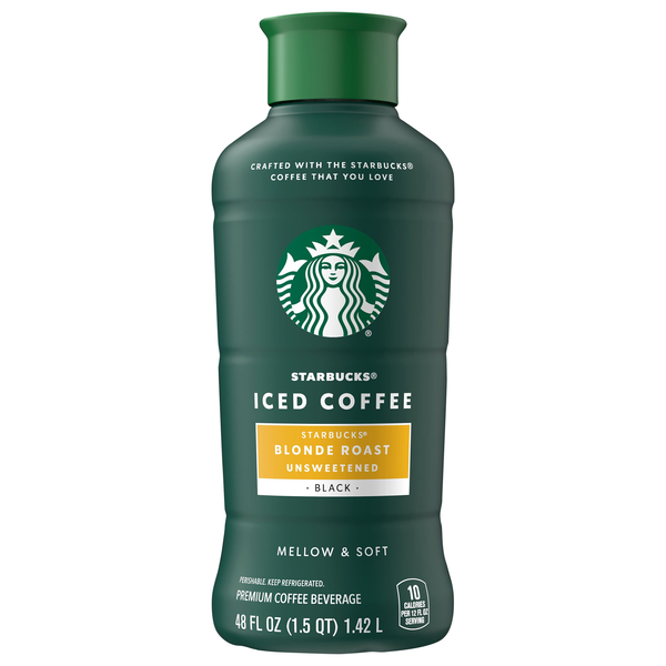 Starbucks Unsweetened Blonde Roast Iced Coffee Beverage