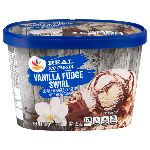Giant Vanilla Fudge Swirl Real Ice Cream