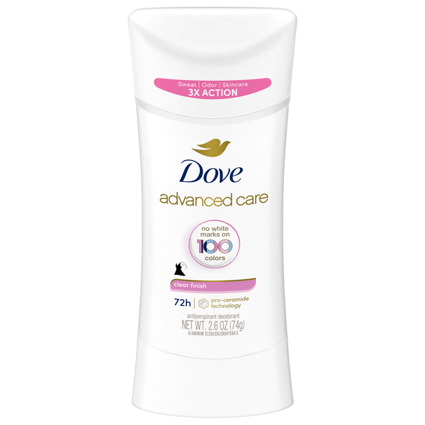Dove Advanced Care Clear Finish Antiperspirant Deodorant Invisible