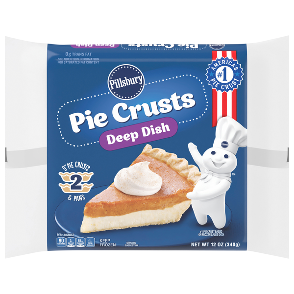 Pillsbury Deep Dish Pie Crusts 9 Inch - 2 ct Frozen