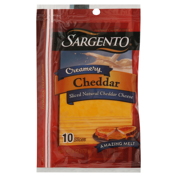 Save on Sargento Creamery Cheese Cheddar Slices 10 ct Order Online