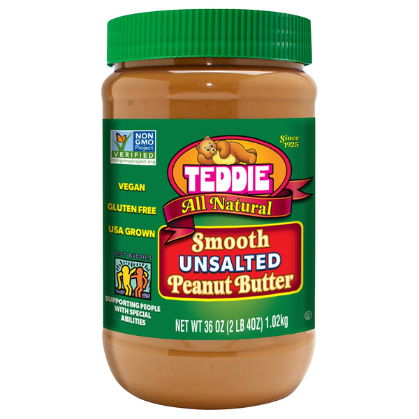 Teddie All Natural Unsalted Smooth Peanut Butter