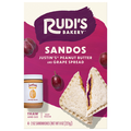 Rudi's Bakery Sandos Peanut Butter & Grape Spread Sandwiches - 4 ct Frozen