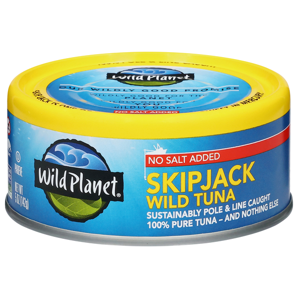 Wild Planet Sustainably Caught No Salt Added Skipjack Wild Tuna