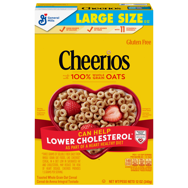 Cheerios Gluten Free Toasted Whole Grain Oat Cereal Large Size