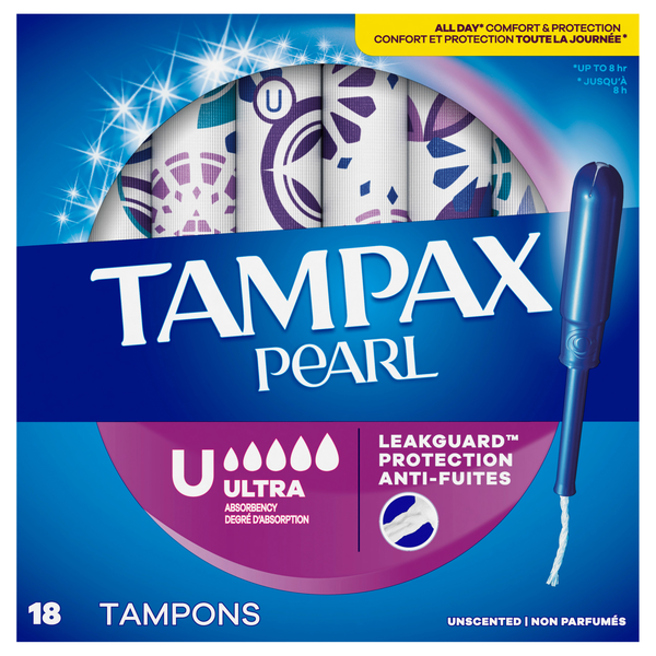 Tampax Pearl Unscented Ultra Tampons