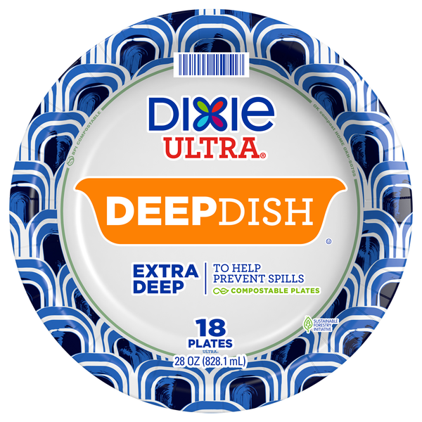 Dixie Ultra Paper Plates Deep Dish Extra Deep 28 oz
