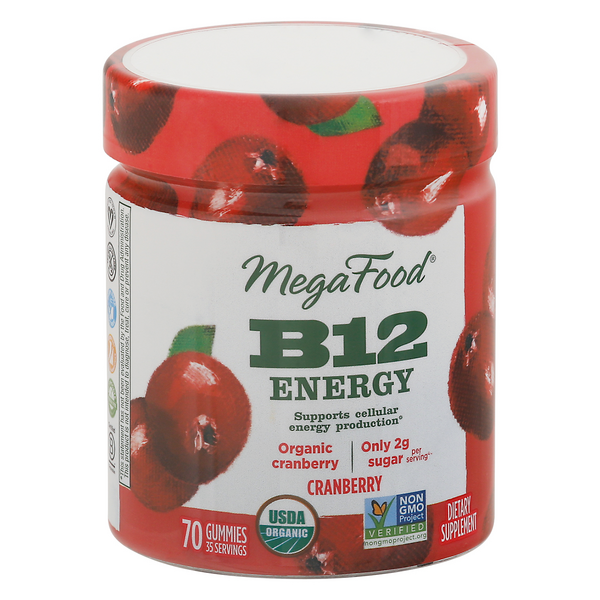 Save on MegaFood B12 Energy Dietary Supplement Cranberry Organic Vegan