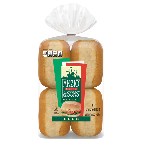 Anzio & Sons Club Rolls - 8 ct