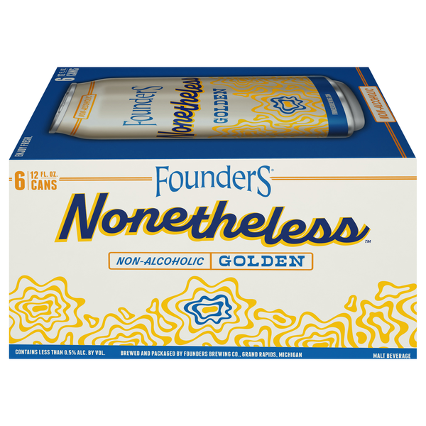 Founders Nonetheless Non-Alcoholic Golden Brew - 6 pk