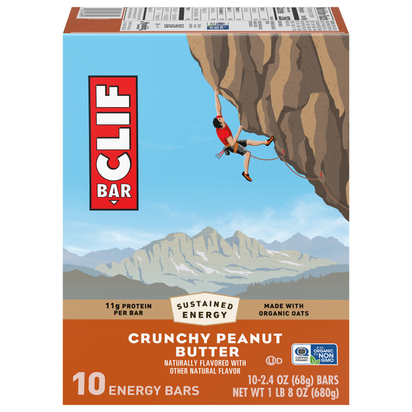 CLIF Crunchy Peanut Butter Energy Bars - 10 ct