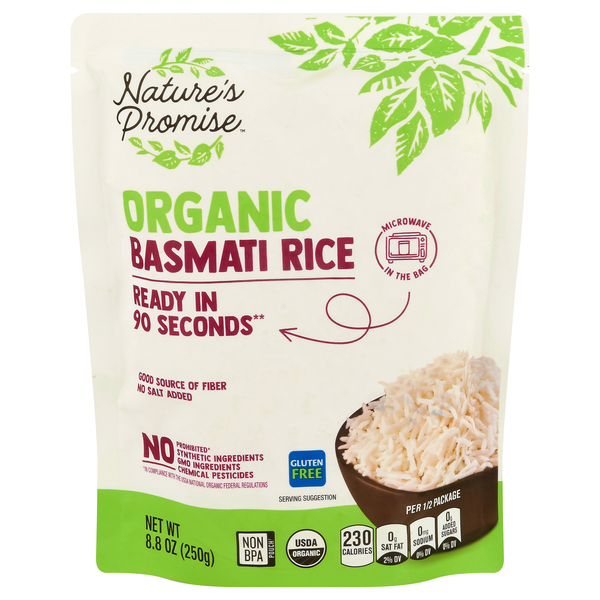 Nature's Promise Organic 90 Second Microwave Basmati Rice