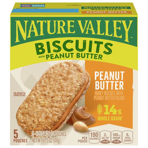 Nature Valley Peanut Butter Biscuits Bars - 5 ct