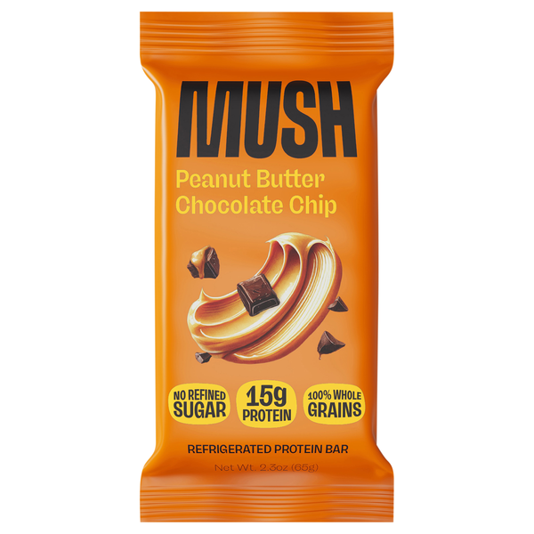 MUSH Peanut Butter Chocolate Chip 15g Protein Bar Refrigerated
