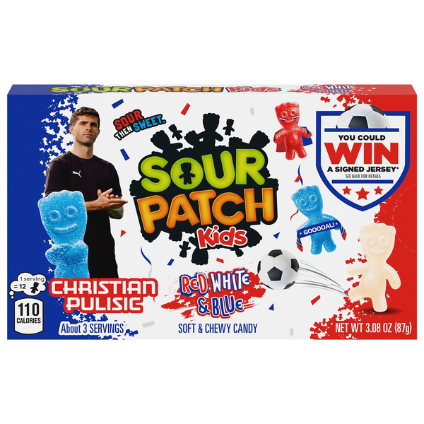 Sour Patch Kids Patriotic Sour Then Sweet Chewy Candy Movie Theater Box