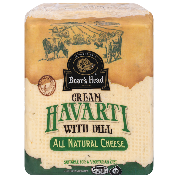 Boar's Head Deli All Natural Cream Havarti Cheese w/Dill (Regular Sliced)