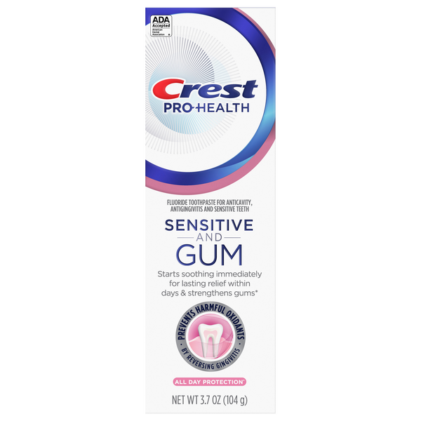 Save on Crest ProHealth Sensitive and Gum Fluoride Toothpaste All Day
