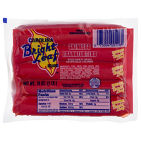 Carolina Bright Leaf Skinless Beef & Pork Frankfurters - apx 10 ct