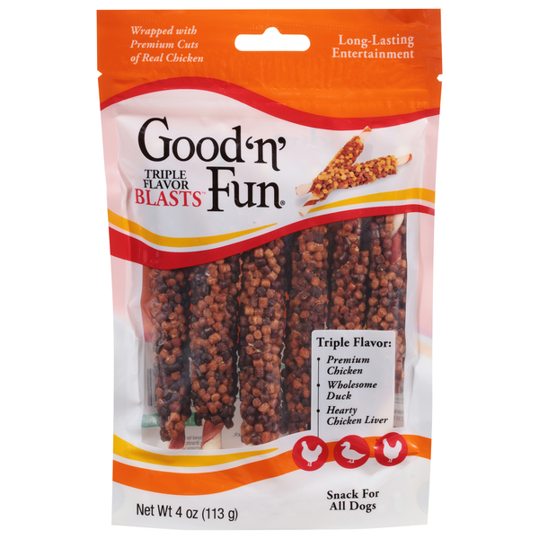 Good 'n' Fun Triple Flavor Blasts Dog Chews