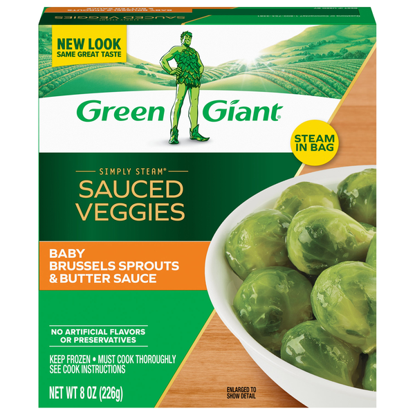Green Giant Simply Steam Sauced Baby Brussels Sprouts & Butter Frozen