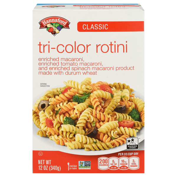 Hannaford Classic Tri-Color Rotini Pasta