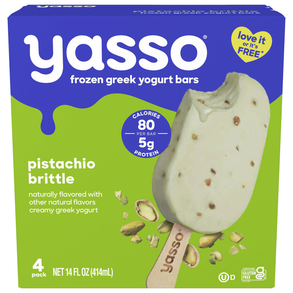 Yasso Pistachio Brittle Greek Yogurt Bars - 4 ct