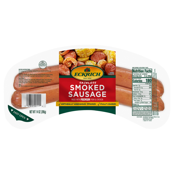 Eckrich Skinless Hardwood Smoked Sausage