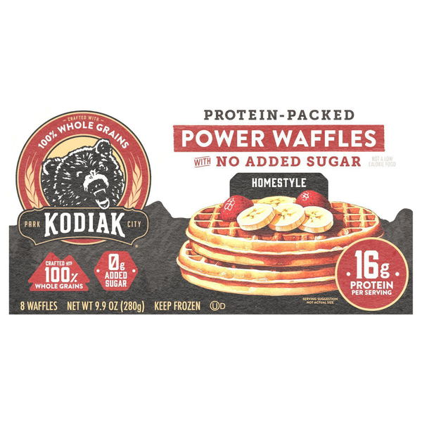 Kodiak Protein-Packed Homestyle Power Waffles - 8 ct Frozen