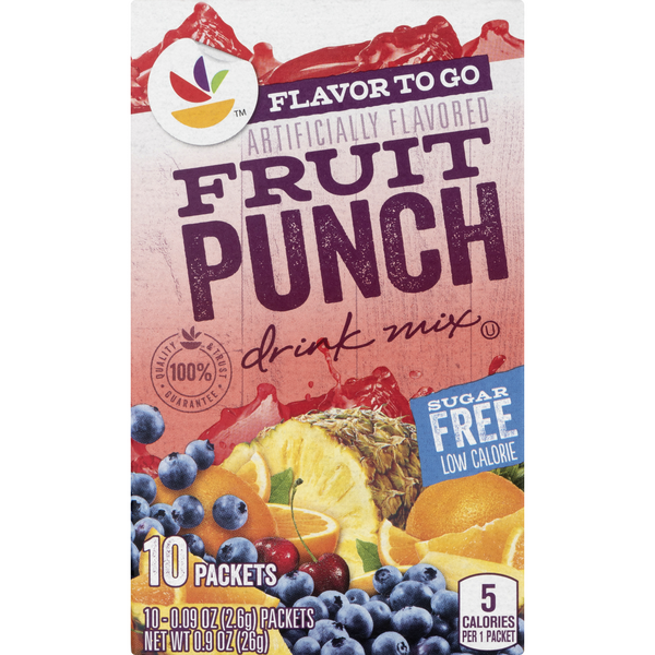 Save on Our Brand Flavor To Go Drink Mix Packets Fruit Punch Sugar Free