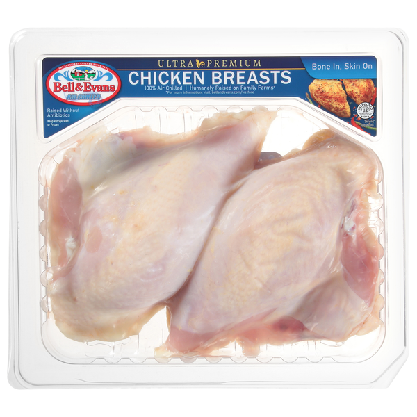 Bell & Evans Bone-In Split Halves Chicken Breasts - 2 ct Fresh