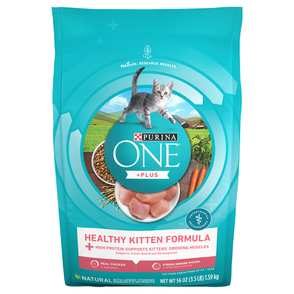 Purina ONE +Plus Healthy Chicken Kitten Formula Dry Food