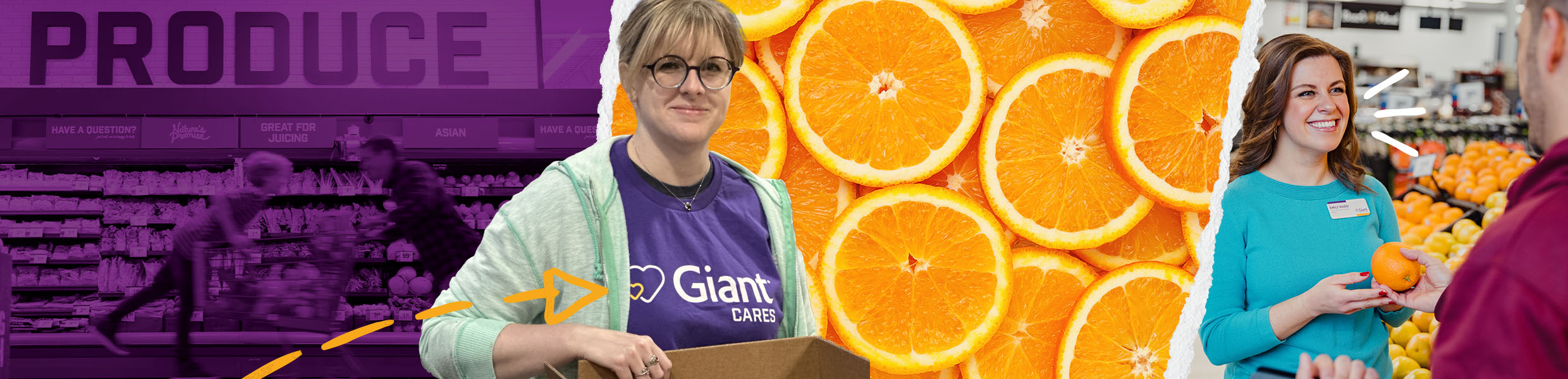 Giant Food associates in the store