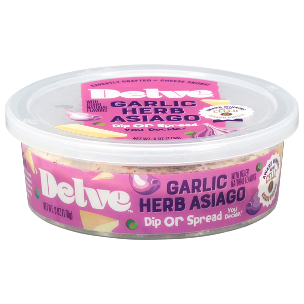Delve Nut Free Garlic Herb Asiago Dip or Spread