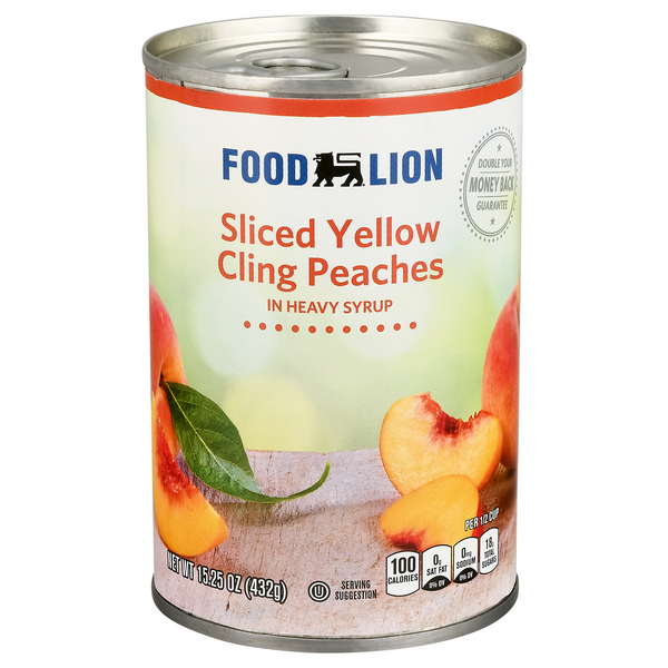 Food Lion Sliced Yellow Cling Peaches in Heavy Syrup