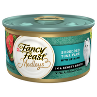 Fancy Feast Medleys in Broth Shredded Tuna w/Spinach Wet Cat Food