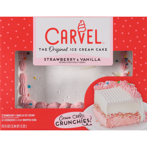 Carvel Strawberry & Vanilla Ice Cream Cake Frozen