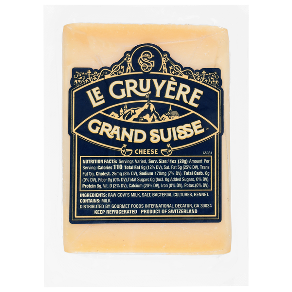 Grand Suisse Imported Le Gruyere Cheese Block