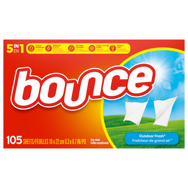 Bounce Outdoor Fresh Fabric Softener Dryer Sheets