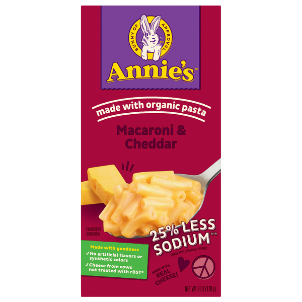 Annie's Organic 25% Less Sodium Macaroni & Cheddar